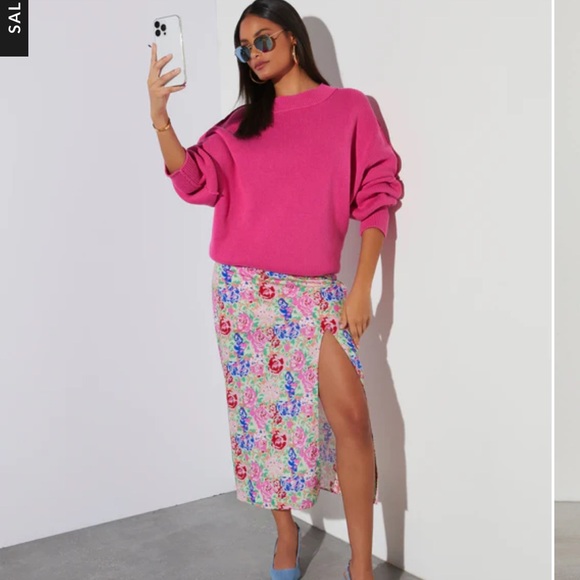 Vici Carlene Floral Midi Skirt - Picture 2 of 8